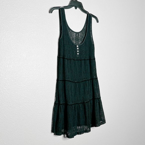 No Label-Sheer Crochet Black‎ Sleeveless Dress Size Medium - Picture 1 of 10